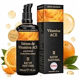 Satin Naturel Sérum de Vitamina C 100 ml – Sérum Facial Antiedad con Retinol, Ácido Hialurónico y Aloe Vera Bio – Contra Manchas y Arrugas – Para una Piel Radiante – Vegano y Cosmética Natural