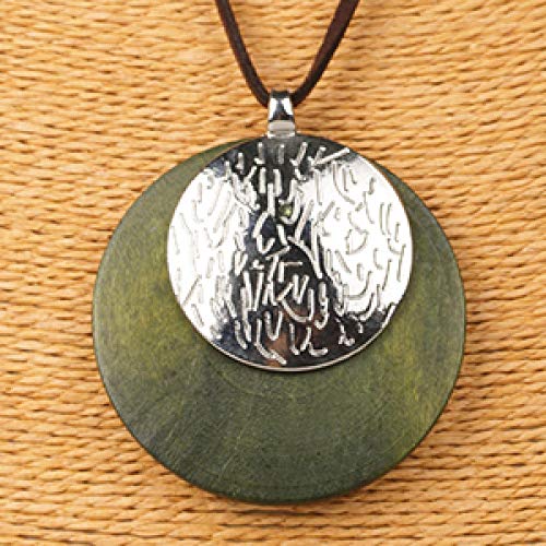 Necklace Pendant Woman Jewelry Statement Necklaces & Pendantslong Rope Circles Pendant Vintage Necklace for Women Collares -A