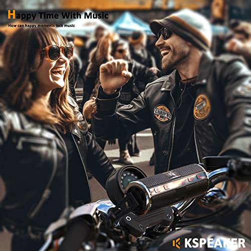 Kspeaker Motorcycle Speakers Bluetooth Waterproof Radio Audio System Built-In Amplifier, 3 Inch Metal Mp3 Player, Great For Atv, Scooter Bike,12 Volt Vehicle, K2Bl #TOP5