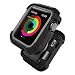 UMTELE Compatible with Apple Watch Case 42mm, UMTELE Shock Proof Bumper Cover Scratch Resistant Protective Rugged Case Replacement for Apple Series 3/2/1 42mm, Nike+, Black/Grey