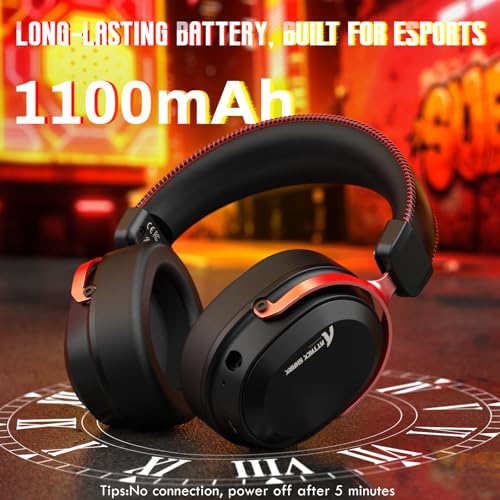 ATTACK SHARK L30Pro Wireless Gaming Headset with 2.4Ghz/BT/Wired, Long Battery Life with Detachable Microphone 7.1 Surround Sound Ultra-Low Latency for PC/PS5/Xbox/Switch/Mobile Black&Red by ATTACK SHARK - Image 7