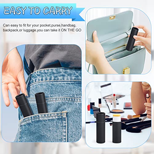 Furnido-12-Pcs-03-oz-Paperboard-Lip-Balm-TubesPush-Up-StyleEmpty-Kraft-Paper-Lipstick-TubeBiodegradable-Round-Solid-Perfume-Lotion-Lip-Gloss-Container-Chapstick-DIY-Homemade-Balm-Holder-Black