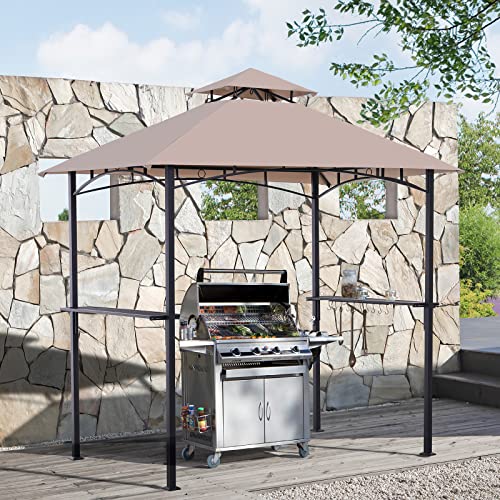 Outdoor Patio Gazebo with Mosquito Netting Canopy by Grand Patio
