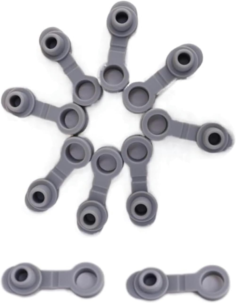 10Pcs Universal Silicone Sealing Bottle Straw Hole Grommets Stopper Lids Straw Plug Replacement 20/30Oz Thermos Cup, Wine Stoppers, Wine Stoppers and Pourers (Grey)