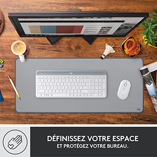 Grand Tapis de Bureau Logitech et Combo MK470 Finition Studio - 2