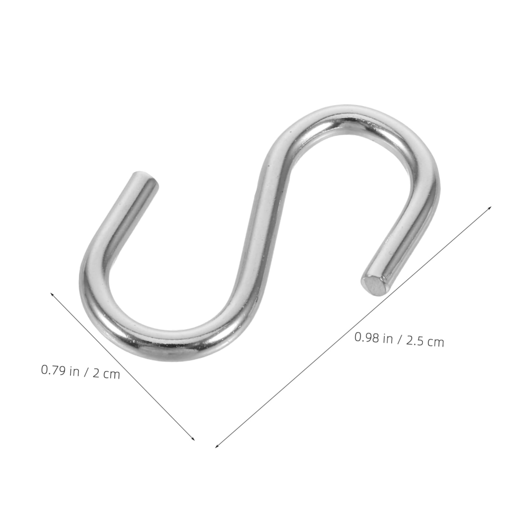 OKUMEYR 50pcs s Shaped Mini Hooks Jewelry DIY Decor Christmas Tree Hanger Storage Silver Plated Metal Hooks