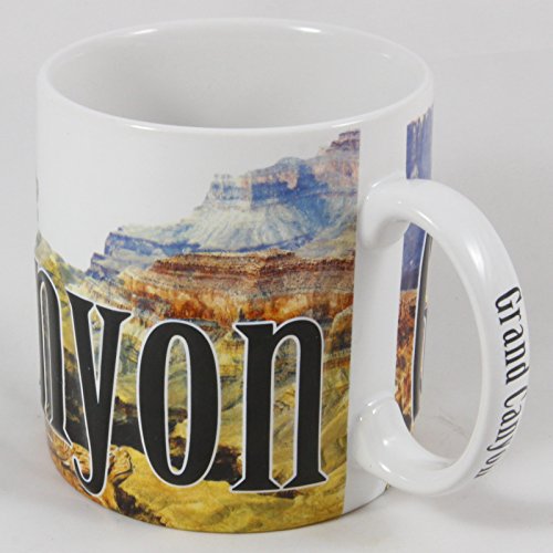 Taza de café Americaware Grand Canyon 18oz cerámica blanca miniatura 4