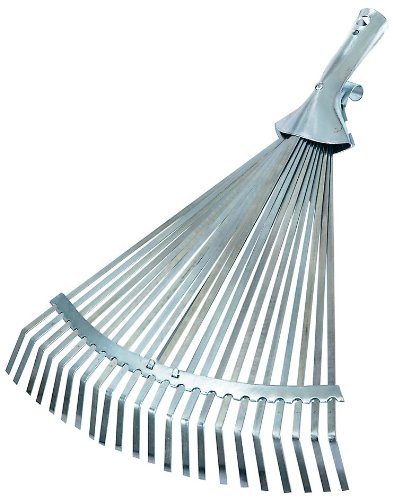 Connex Laubbesen verzinkt 22 Zinken verstellbar / Fächerbesen / Rasenbesen / Laubfächer / Laubrechen / Garten / FLOR50240
