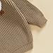 Newborn Baby Boy Girl Sweater Goose Embroidery Crew Neck Long Sleeve Knit Pullover Toddler Fall Winter Clothes (Khaki, 0-3 Months)