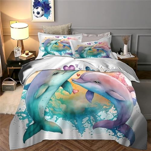 Parure de lit 3D effet dauphin en microfibre de qualité - 6
