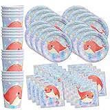 Narwhal Birthday Party Supplies Set Plates Napkins Cups Tableware Kit for 16