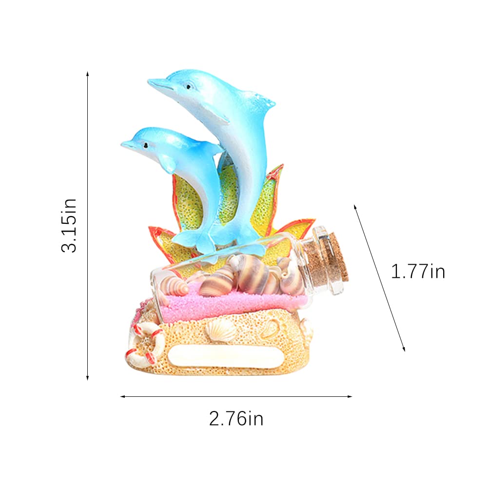 イルカ置物 Amazon.co.jp: WAYUTO イルカの置物とドリフトボトル 巻き貝 水族館の