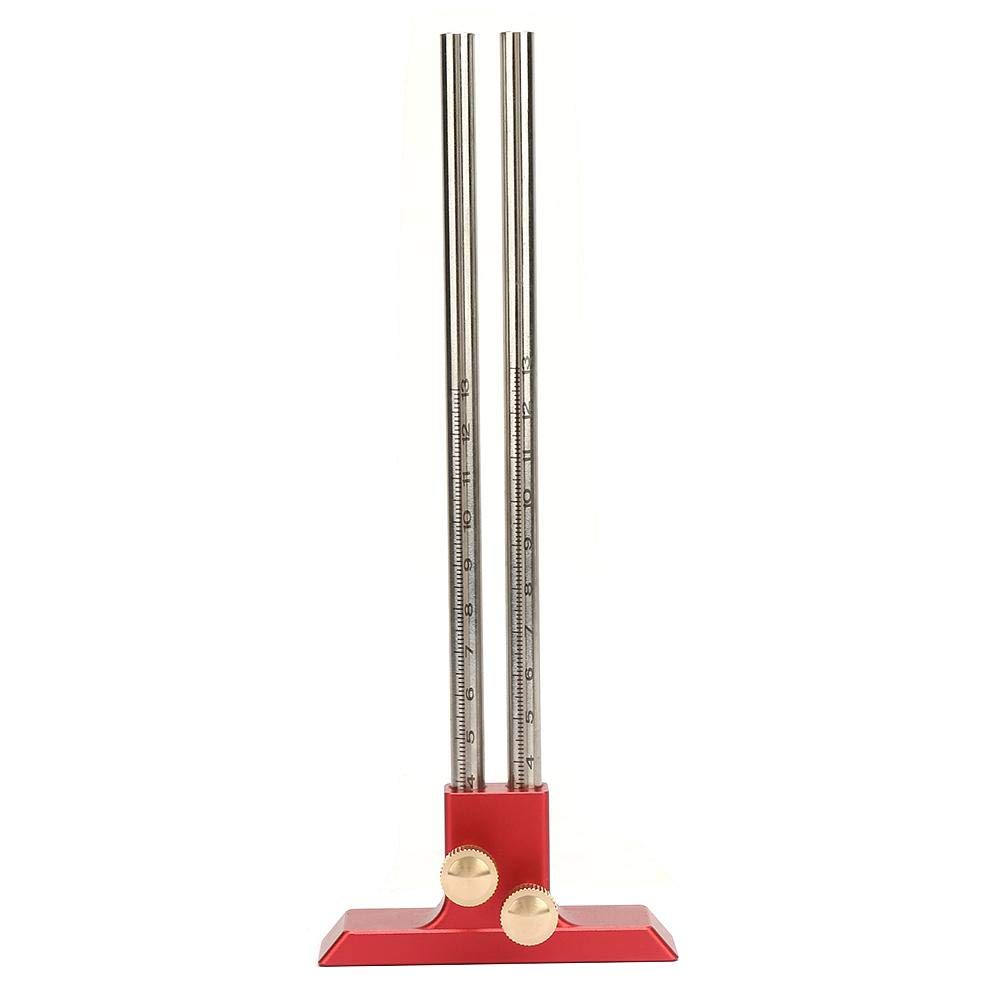 Nikou Marking Gauge- High Precision Woodworking Double Head Scriber Righer Clear Scale Marking Gauge Wood Scribe Tool Carpentry