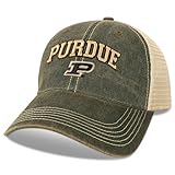 Legacy NCAA Officially Licensed Baseball Hat, Purdue Boilermakers, Lightweight Cap for Men & Women, Old Favorite Trucker Adjustable (OFA), Black Trucker, One Size Fits Most, Snapback Closure
