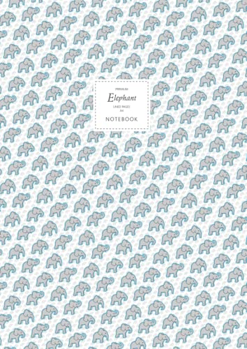 Elephant Notebook - Lined Pages - A4 - Premium: (Blue Edition) Fun notebook 192 lined pages (A4 / 8.27x11.69 inches / 21x29.7cm)