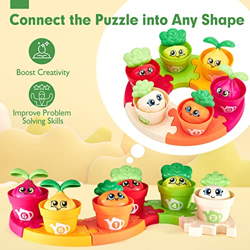 hahaland Toddlers Toys for 1 Years Old Girls, Puzzle N’ Plant Flower