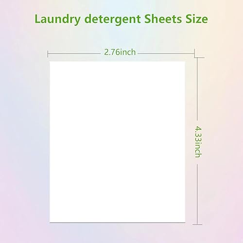 Miniatura 2 de Ficod Hojas de detergente para ropa, 60 hojas (hasta 120 cargas), paquete ecológico, detergente para ropa de viaje, hipoalergénico, disolución