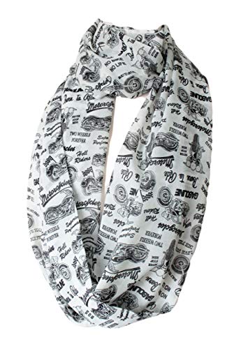 Etwoa Motorcycle Pattern Infinity Circle Scarf2