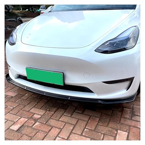 Alerón de parachoques delantero con apariencia de fibra para Tesla Model Y de 2020 a 2023 4