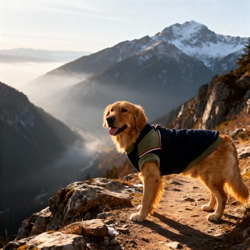 Image of JoyDaog Cozy Velvet Winter Jacket Dog Sweater 22 Inches (2XL) Warm Knit Jacket Soft, Comfortable & Stylish Fit (Assorted Designer Styles) Suitable for Medium Dogs Pack of 1 (Nylon)