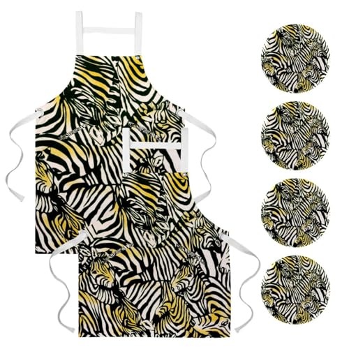Tablier de cuisine anti-taches lot de 2 pour protéger vos vêtements en pâtisserie et bar