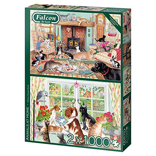 Falcon de Luxe Animals at Home - 2x1000 Teile – Ansicht 6