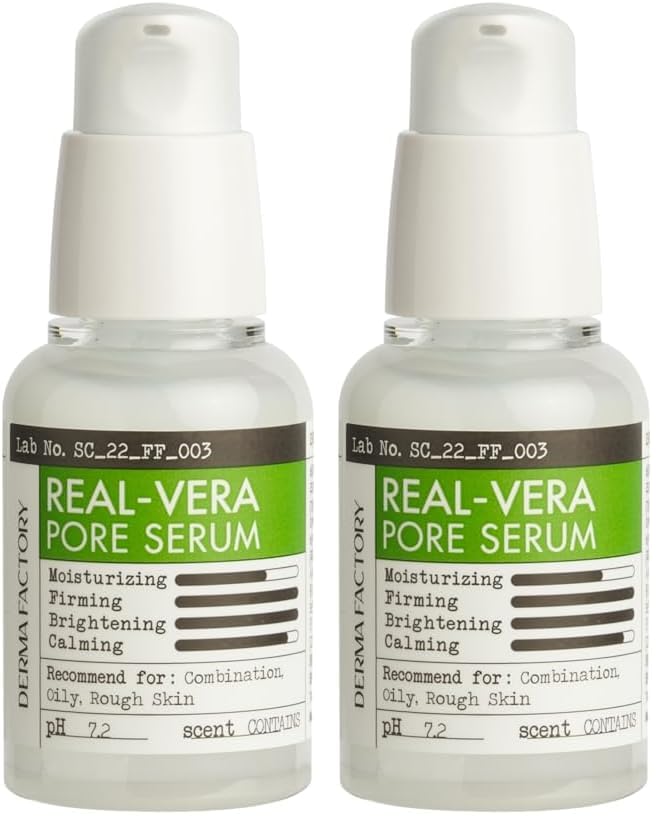 DERMA FACTORY Gözenekli Cilter Için Bakım Serumu Real Vera Pore Serum 30ml (2 paketi)