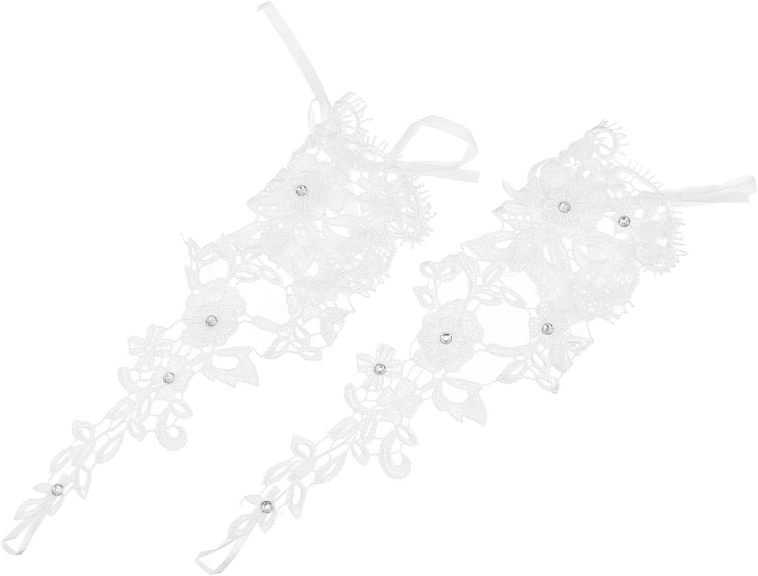 1pair Elegant Lace Bridal Gloves for Weddings and Formal Events Sleeve Lolita Costume Arm Accessories for Enhancing Your Attire