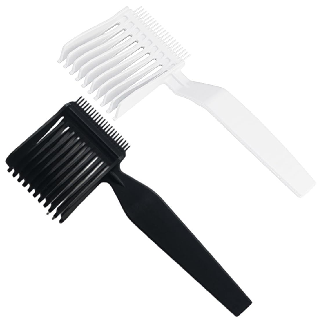 Reccisokz 2 Piezas Peine De Barba para Hombres,Peine De Posicionamiento De Flexión Portátil Peine De Corte Peine De Desvanecimiento Herramienta Profesional De Peinado para El Cabello