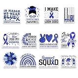 (12pcs-3in) Colorectal Cancer Awareness Sticker Stickers Caregiver Gift Set