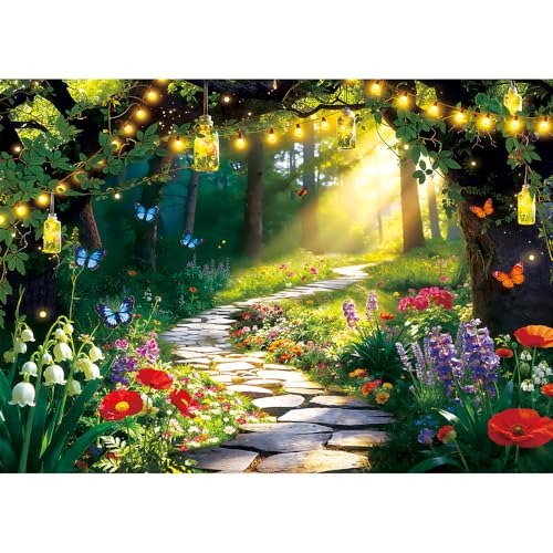 Fondo Fotográfico Bosque Mágico Primavera 10x8 ft miniatura 6