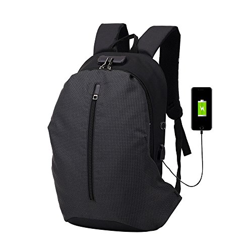 Preisvergleich Produktbild Rucksack Erwachsene Taktischer Trekkingrucksacke Reiserucksack Outdoor Wanderrucksacke,Mode Multifunktionale Anti-Diebstahl-Rucksack Hochleistungs-Laptop-Tasche mit USBKariertes Schwarz