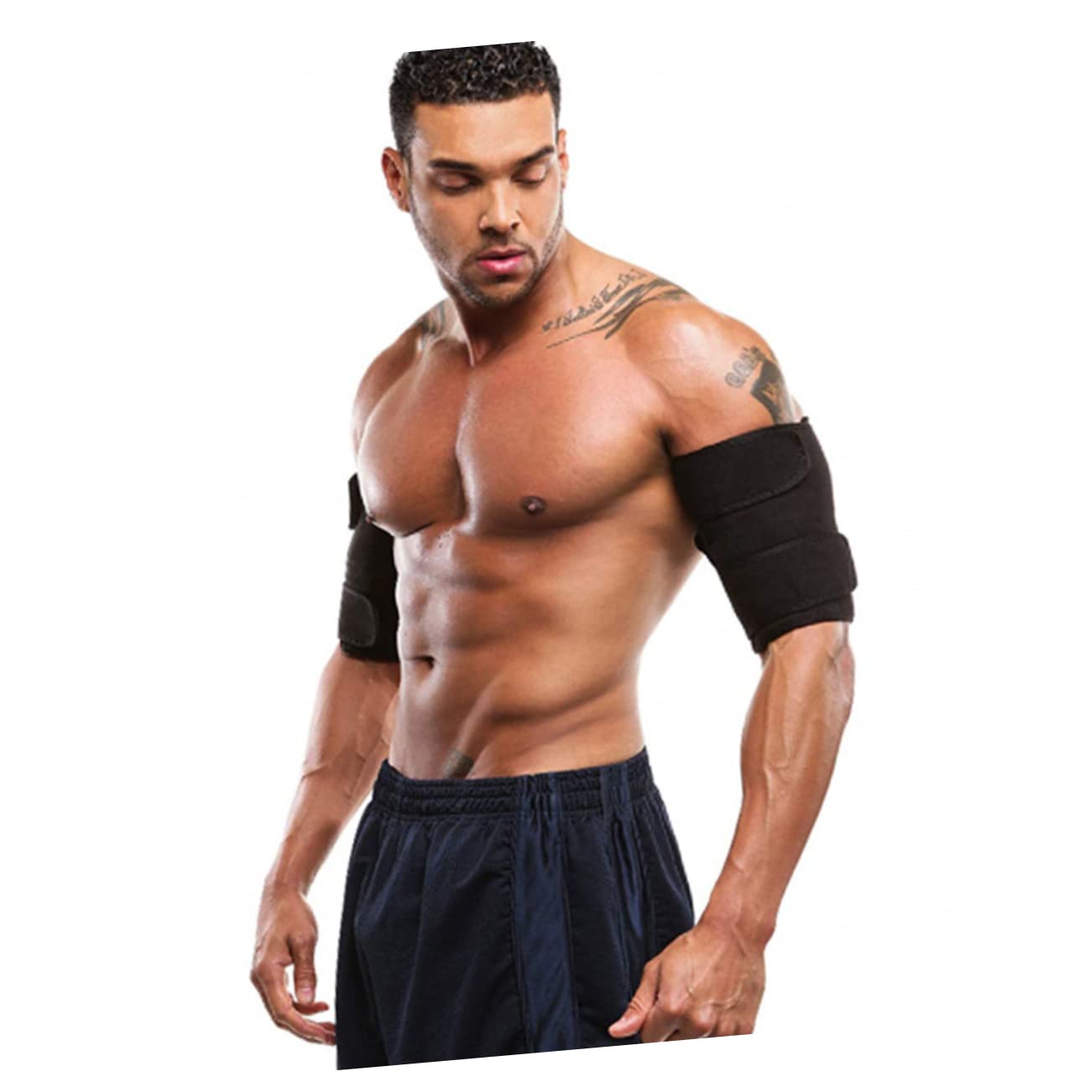 2PCS Thigh Brace Adjustable Sweat Band Arm Protection Wrap for Fitness Outdoor Activities and Sports Compression Sleeve for Thigh Support Non-Slip Design