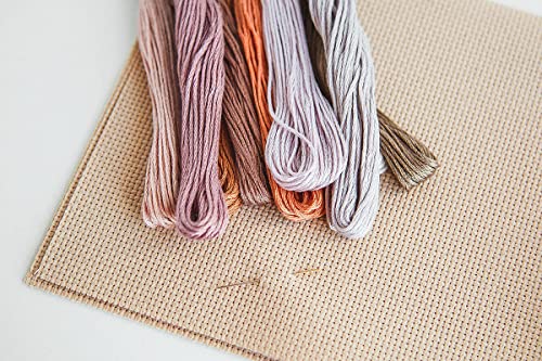 Image of Aida Cloth 14 Count Cross Stitch Fabric,19x28inch (14CT, Tan)