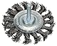Bosch Professional 1x Scheibenbürste Gezopfter Stahldraht (Eisenhaltige Metalle, Ø 75 mm, 0.5 mm, Schaft Ø 6 mm, Zubehör Bohrmaschinen) (Packung mit 5)