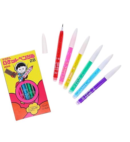 ミニ そろばん ロケット鉛筆 ロケットペンシル 1箱6本入り 6箱セット (2B)
