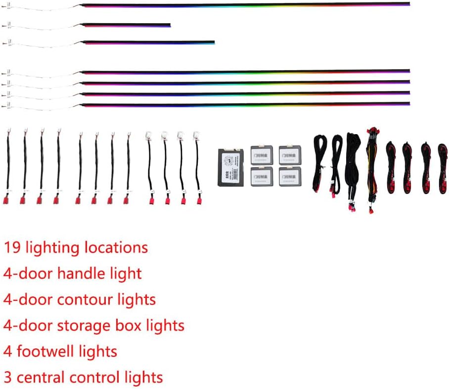 64 Color for 13-19 XTS Gradient Active Ambient Lighting Atmosphere Light