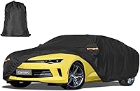 INSAUTO Waterproof All-Weather Car Cover for Chevy Camaro 2010-2025 - Custom Fit, 420D Oxford, UV Rain Snow Dust Protection w/ Door Zipper