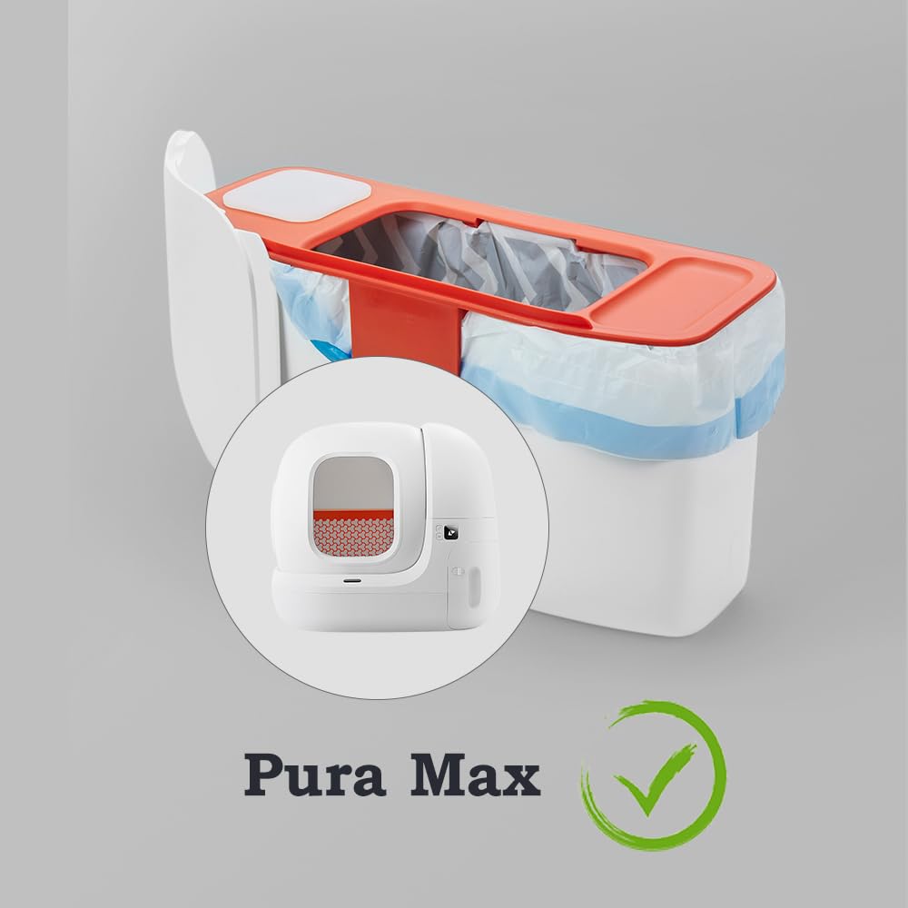 BUNMO Sacchetti per Escrementi per Gatti, Sacchi per Lettiera per PURA Max, PURA Max 2 e PURA X, 5 Rotoli*20 (100 Pezzi), 55 x 30 cm