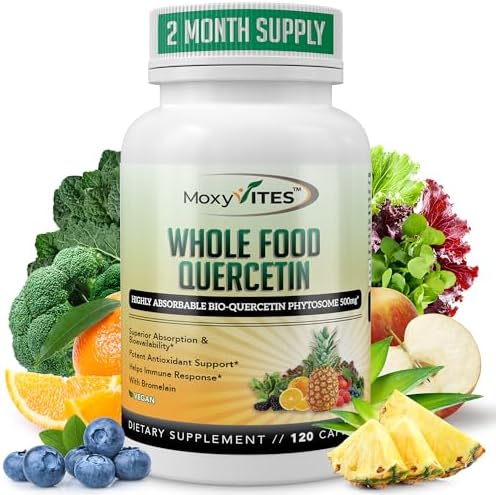 MoxyVites Quercetin with Bromelain 500mg Supplement - Bioactive P...