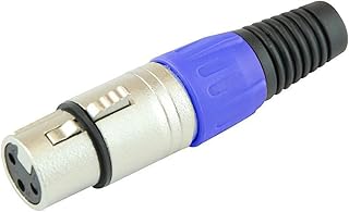 Pro Signal - Conector XLR de 3 polos con alivio de tensión de color azul