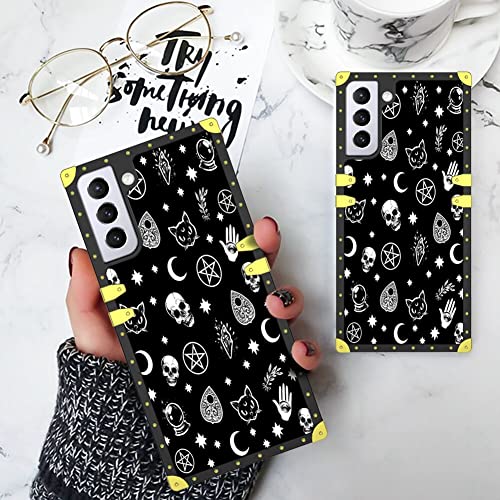 Pinggedirect Phone Case For Samsung Galaxy S22 Witch Art Metal Fashion Style Full Body Shock Absorption Tpu Rubber Frame Cover #TOP2