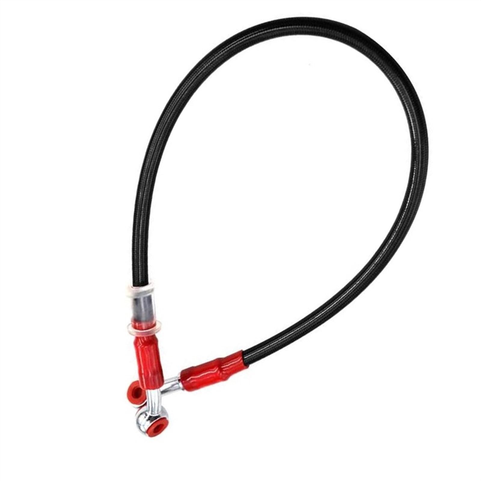 Ksxzw Black- Silver Motorbike Part Motorbike Accessories Motorcycle Braided Steel Hydraulic Brake Line Clutch Oil Hose Tube 65Cm(Black- Silver)