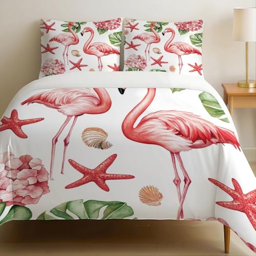 Juego de Funda nórdica Flamencos en Acuarela