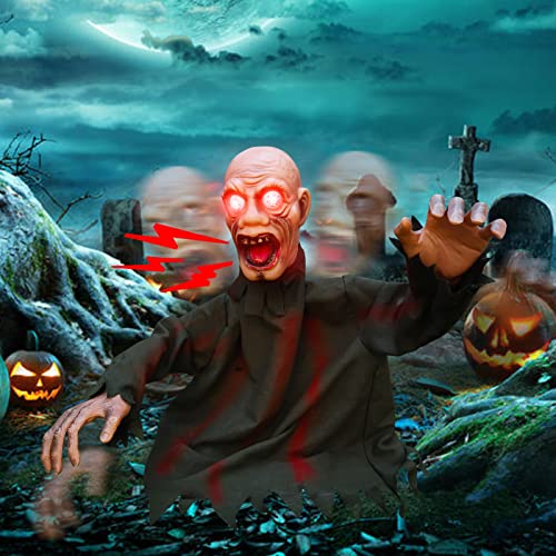 Evoio Animated Halloween Decorations Outdoor Scary Groundbreaker Zombie Props with
