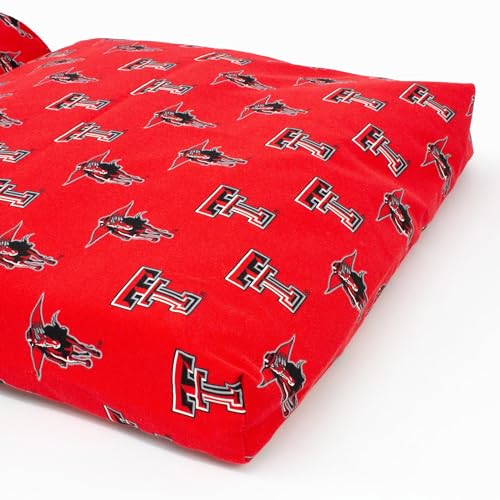 Image of College Covers Everything Comfy Texas Tech Red Raiders 2 Piece Chair Cushion