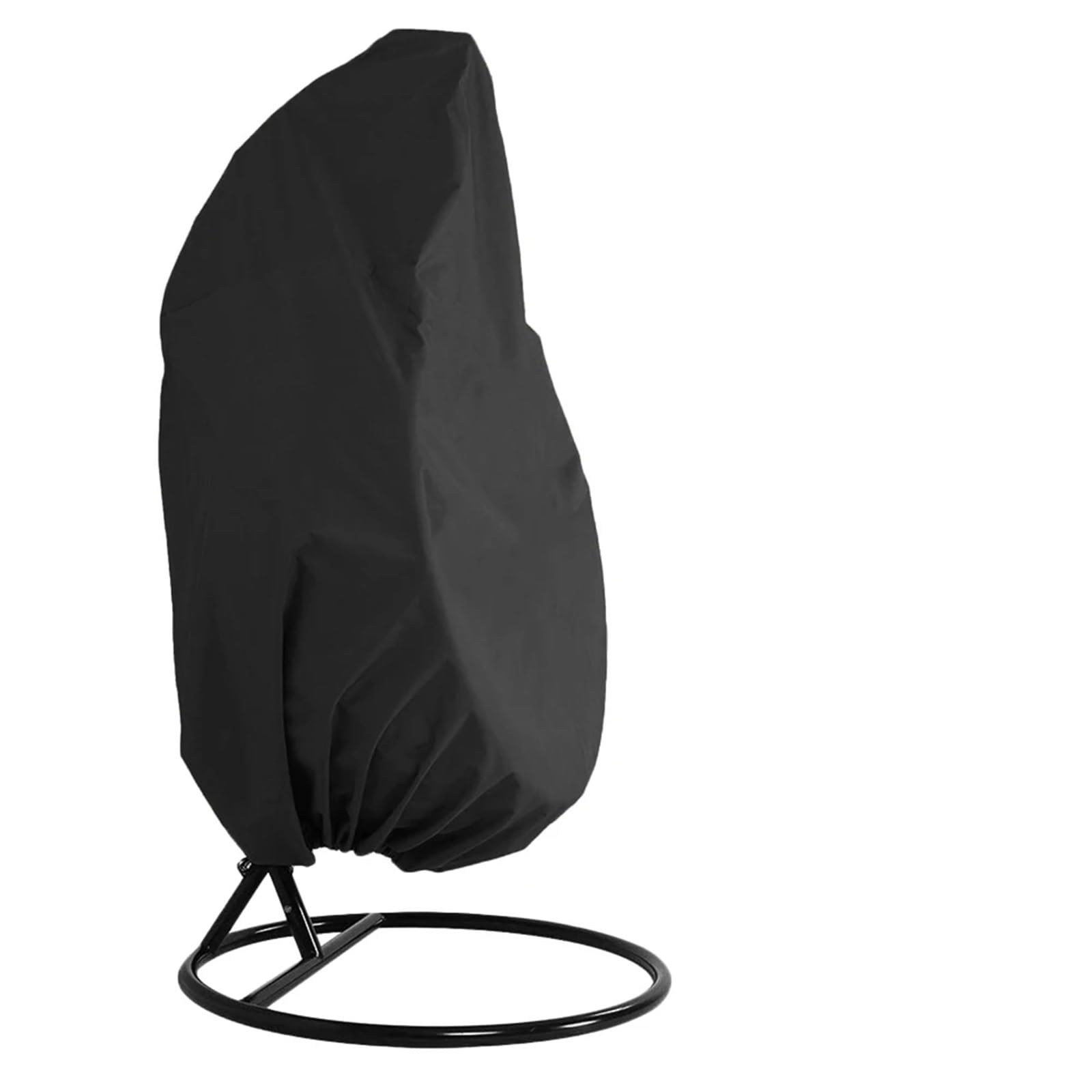 Gcyeidma Black Egg Chair Cover Rattan Eggshell Swing Chair Dust Cover Protection Case Waterproof 210D Garden Patio Funiture Pouch(Black)