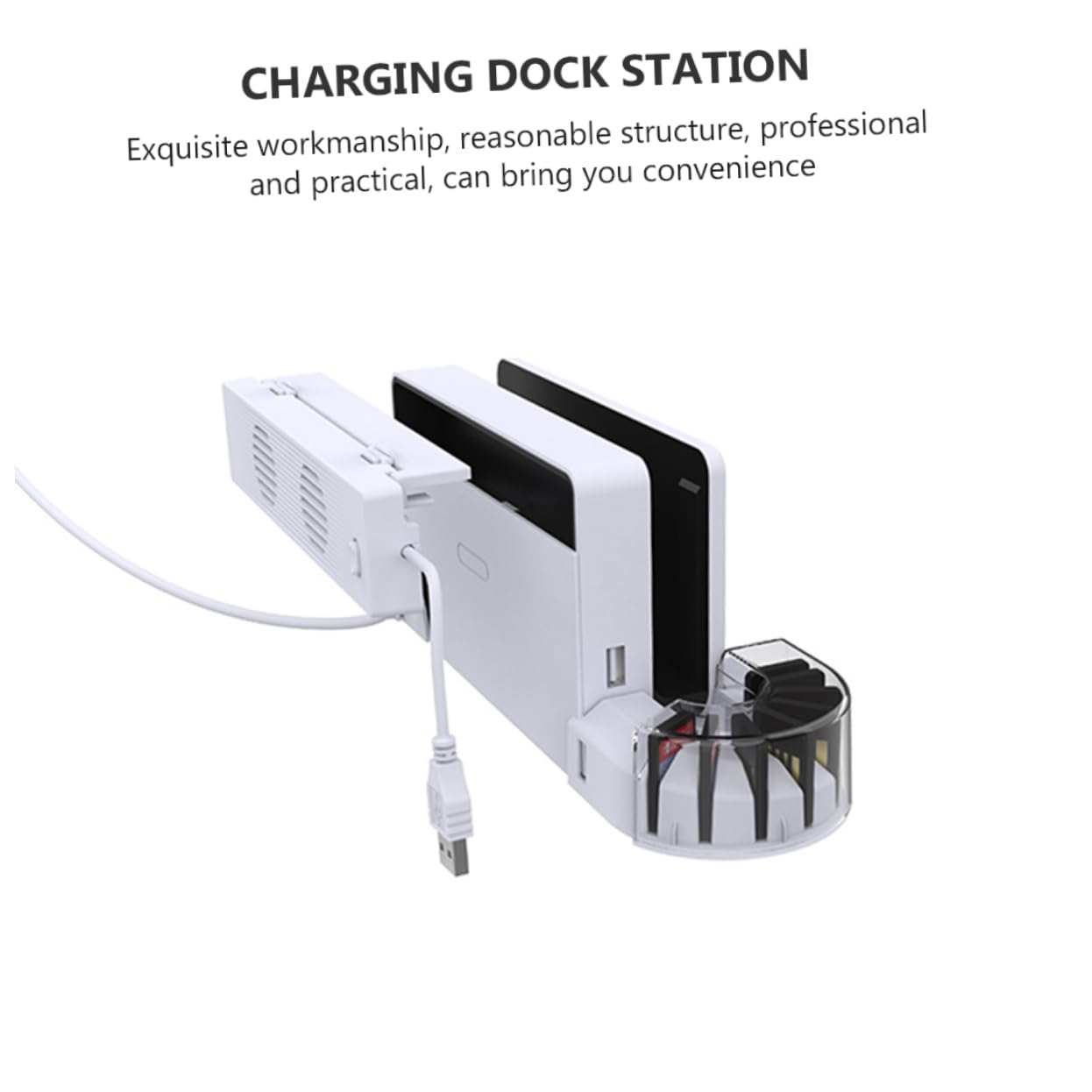 1 Set Dock Carica e Raffreddamento Compatibile con Switch Oled Stazione Carica per Controller per Schede