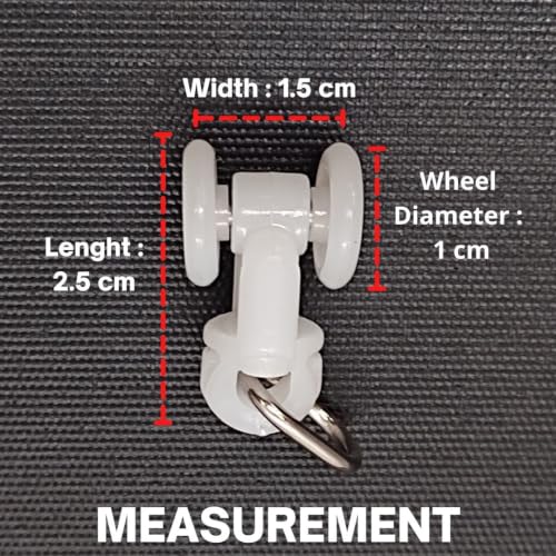 Image of FAPBADRI Jumbo Runners Sliders for M Track Curtain Channel | Heavy Duty Double Wheel Gliders | Color - White | Pack of 500 Pieces