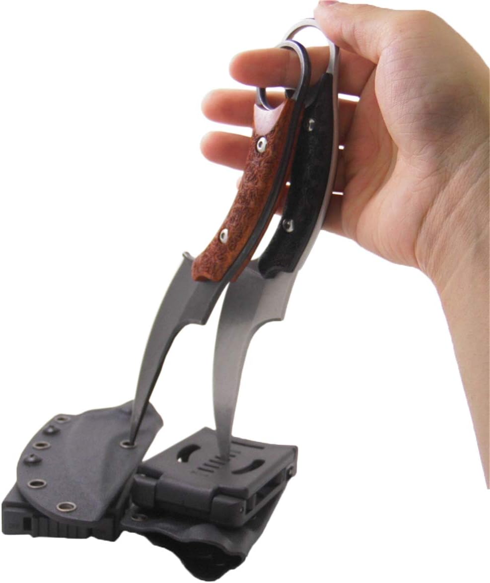 MASALONG Kni163 Outdoor Camping 440C Steel Tactical Knife (Black Ebony)